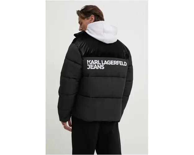 Karl Lagerfeld Jeans geaca barbati, culoarea negru, de iarna, oversize, 246D1507