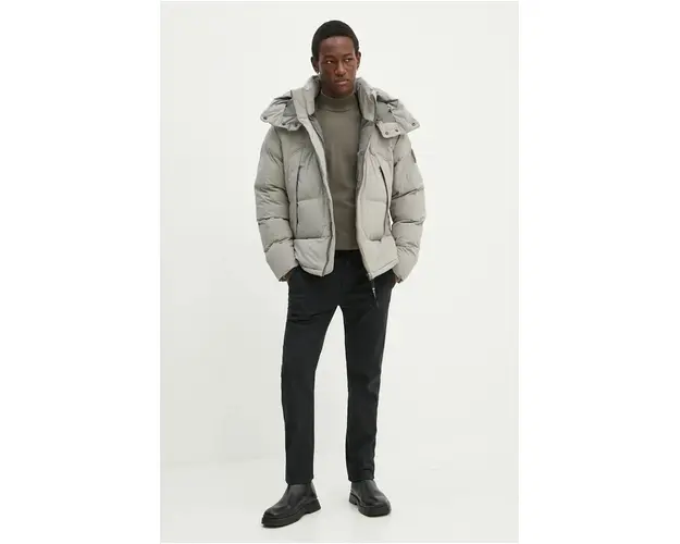 G-Star Raw geaca barbati, culoarea bej, de iarna, oversize, D25345-D518