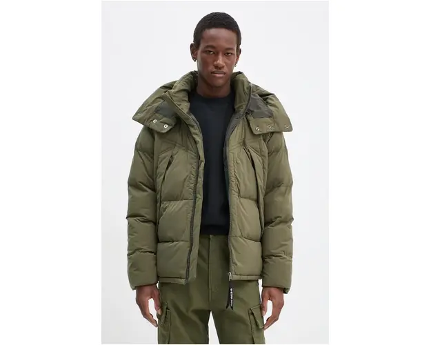 G-Star Raw geaca barbati, culoarea verde, de iarna, oversize, D25345-D518
