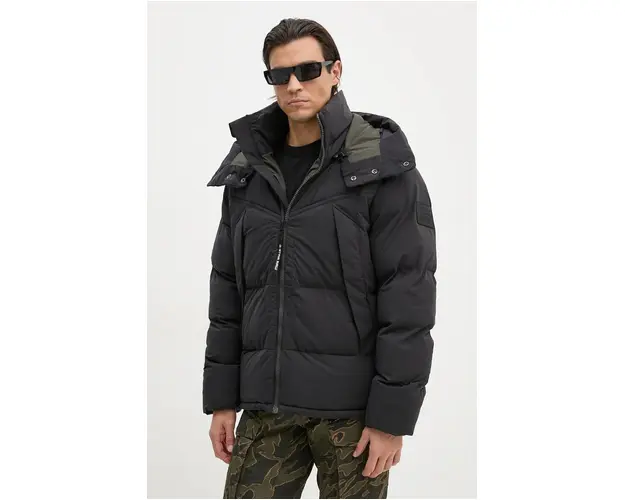 G-Star Raw geaca barbati, culoarea negru, de iarna, oversize, D25345-D518