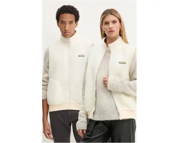 A.P.C. vesta blouson sequoia culoarea bej, cu imprimeu, PSAKA.M02983