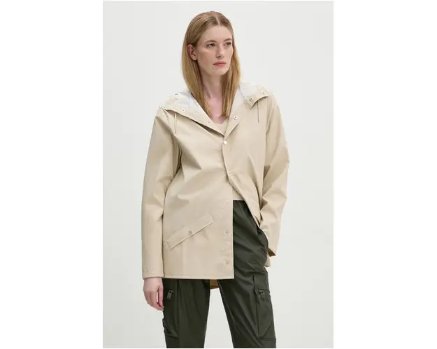 Rains geaca de ploaie Jacket W3 culoarea bej, de tranzitie, 12010-26
