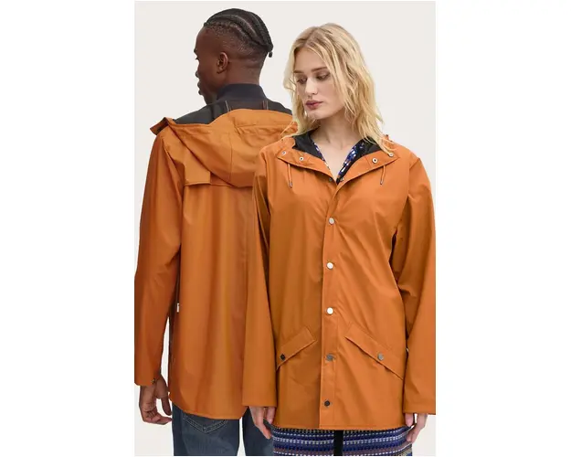 Rains geaca de ploaie Jacket W3 culoarea portocaliu, de tranzitie, 12010-63