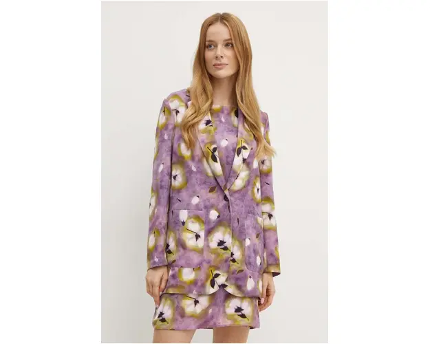 MAX&Co. sacou culoarea violet, un singur rand de nasturi, modelator, 2426046031200