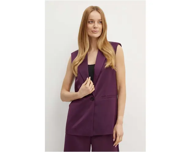 MAX&Co. vesta culoarea violet, un singur rand de nasturi, 2426156011200