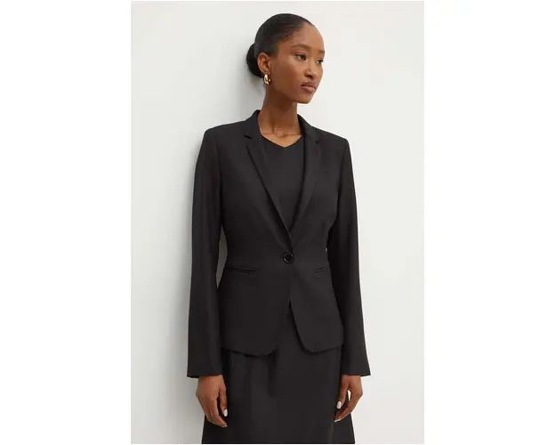 MAX&Co. sacou culoarea negru, un singur rand de nasturi, neted, 2428046014200