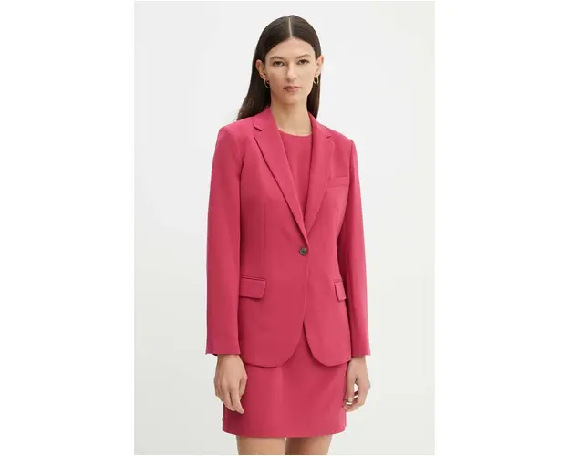 Theory sacou culoarea roz, un singur rand de nasturi, neted, J0709113