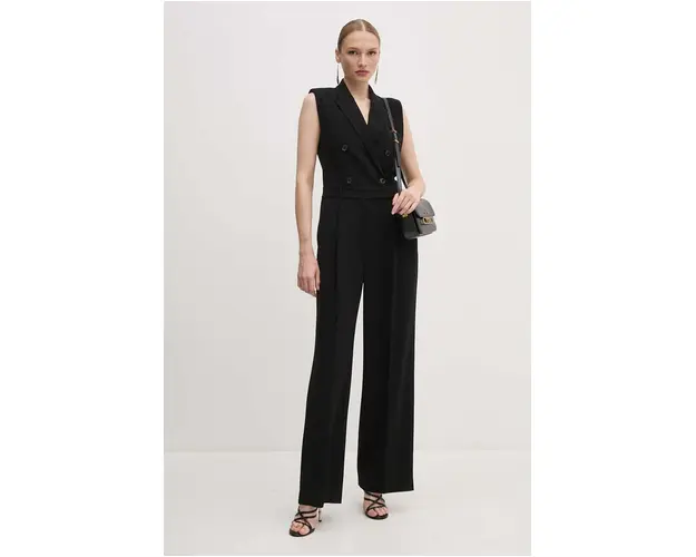 MICHAEL Michael Kors salopeta culoarea negru, cu decolteu in v, MS482EPENX