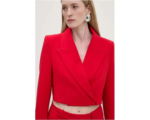 Drykorn sacou culoarea rosu, un singur rand de nasturi, neted, 120247 82340