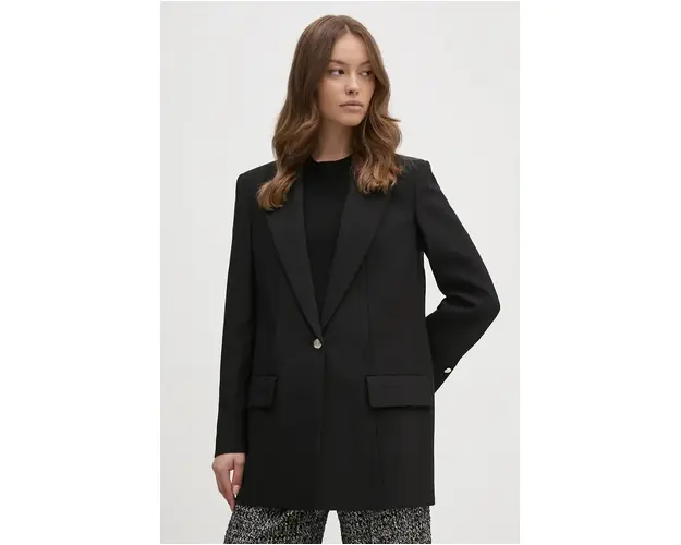 Joop! sacou culoarea negru, un singur rand de nasturi, neted, 30043059