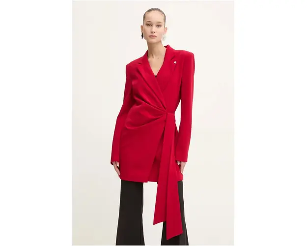 Aniye By sacou culoarea rosu, un singur rand de nasturi, neted, 181235