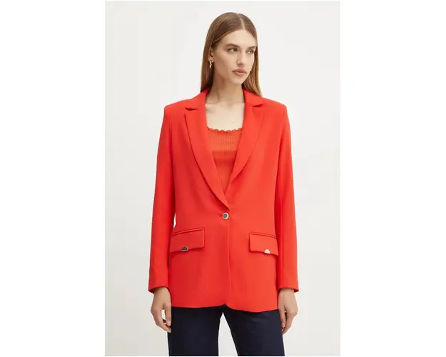 Morgan sacou VERIN culoarea rosu, un singur rand de nasturi, neted, VERIN