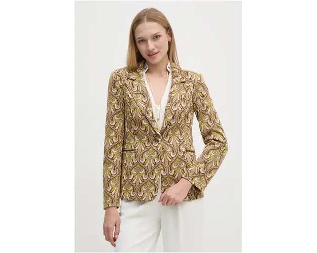 Gaudi sacou culoarea bej, un singur rand de nasturi, modelator, 421FD34001