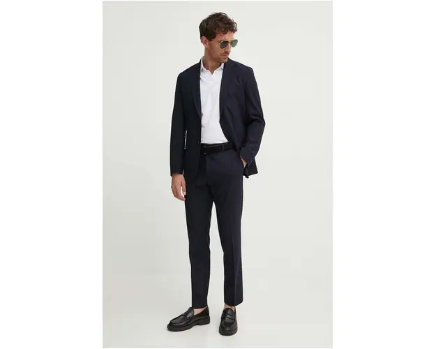 BOSS costum barbati, culoarea albastru marin, neted, 50521664
