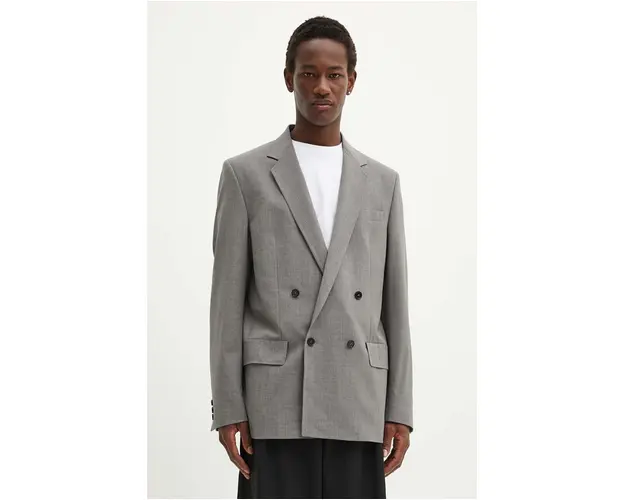 MSGM geaca de lana culoarea gri, 3740MG07.247506