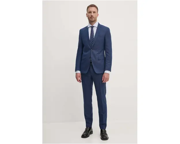 BOSS costum de lana neted, 50528116