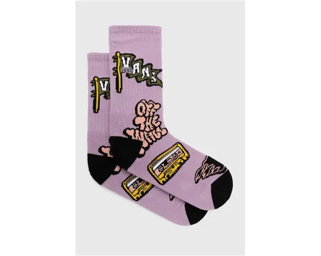 Vans sosete Faster Crew culoarea violet, VN000J58D451