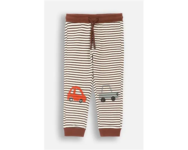 Coccodrillo pantaloni de trening din bumbac pentru copii culoarea maro, modelator, MY WAY BOY NEWBORN