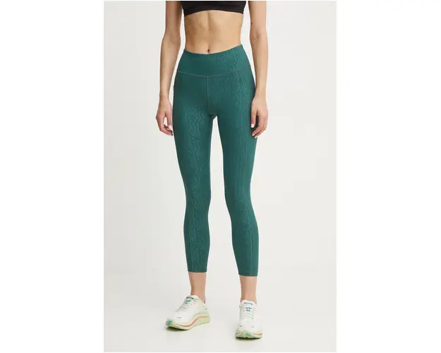 Dkny colanti femei, culoarea verde, neted, DP4P3489