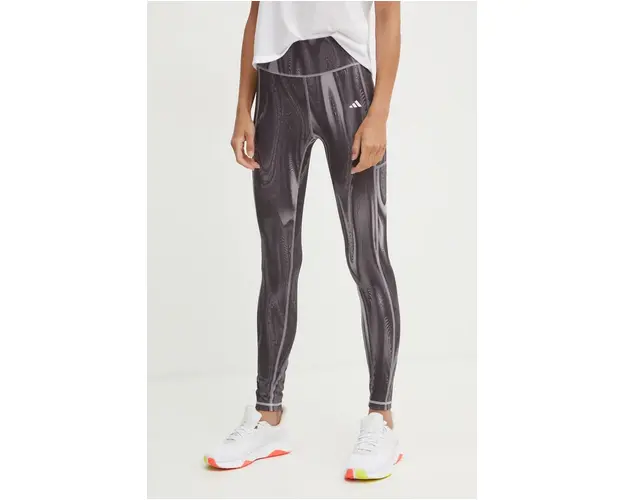 adidas Performance leggins de antrenament Strength culoarea gri, modelator, IW9991