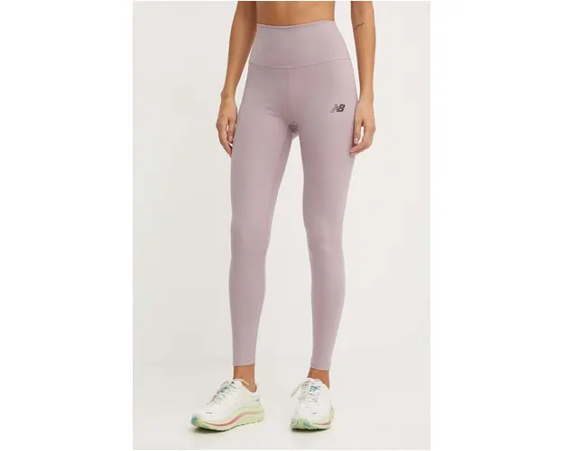 New Balance leggins de antrenament Harmony culoarea violet, neted, WP41127ICW