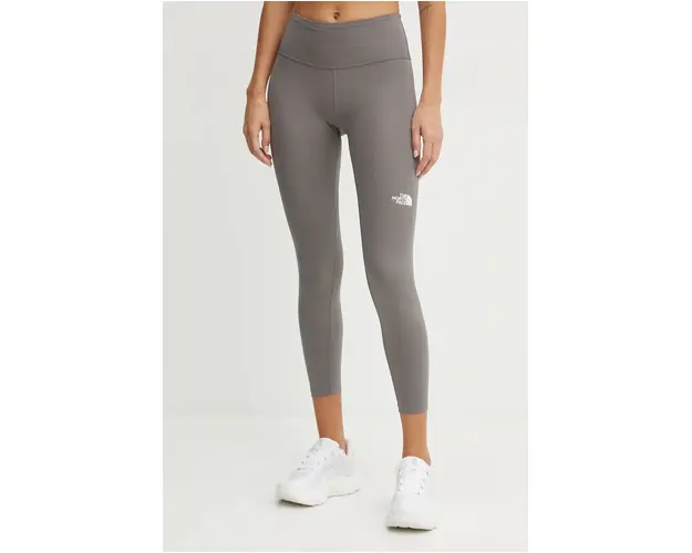 The North Face leggins sport Flex femei, culoarea gri, neted, NF0A87JQ0UZ1
