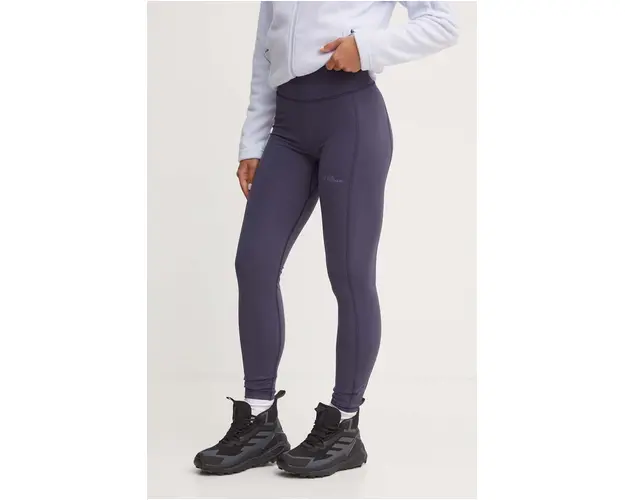 Jack Wolfskin leggins sport Klintal femei, culoarea gri, neted, 1508901