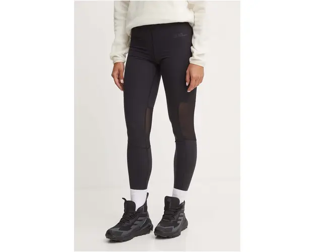 Jack Wolfskin leggins sport Kensteig femei, culoarea negru, neted, 1509151