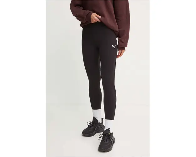 Puma colanti femei, culoarea negru, neted, 682246