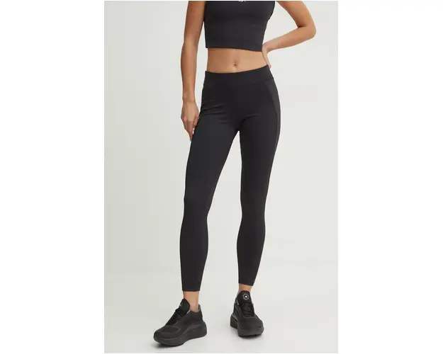 Reebok leggins de antrenament Lux Collection culoarea negru, neted, 100075374