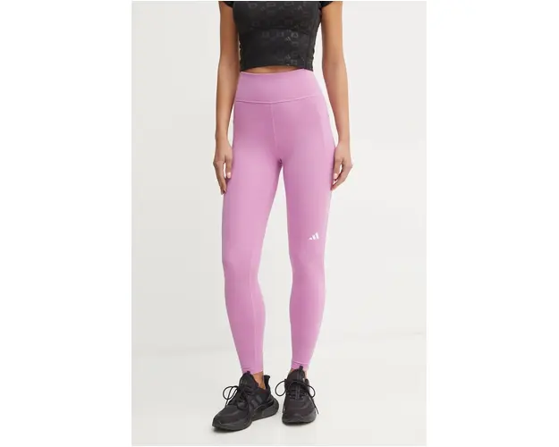 adidas Performance leggins de alergare Own The Run culoarea violet, neted, IX2862