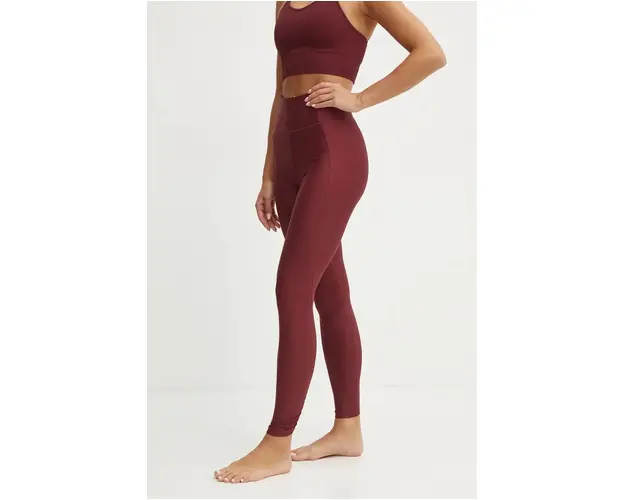 Casall jambiere de yoga Crease culoarea bordo, neted, 24242