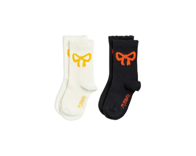 Mini Rodini sosete copii 2-pack culoarea negru
