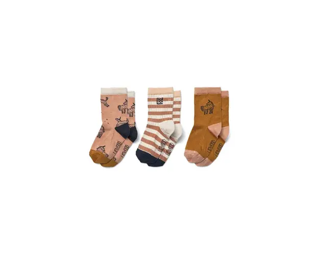 Liewood sosete copii Silas Socks 3-Pack 3-pack culoarea roz, LW15118