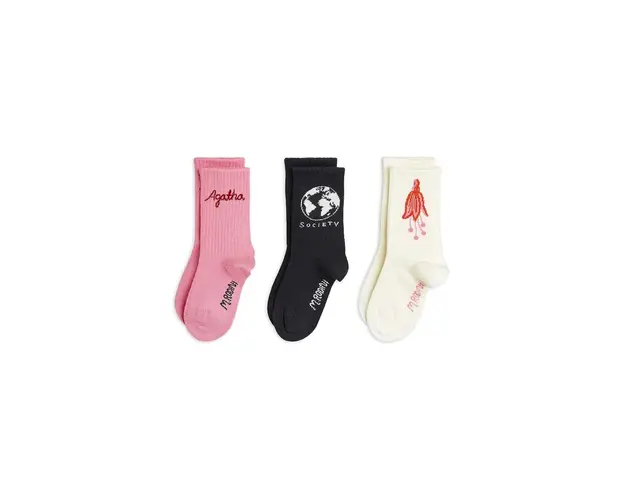 Mini Rodini sosete copii Agatha 3-pack 2476011500