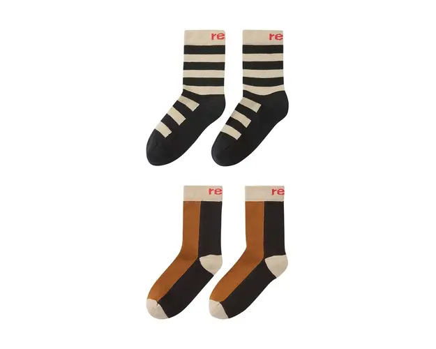 Reima sosete copii Jalkaan 2-pack culoarea maro, 5300046D