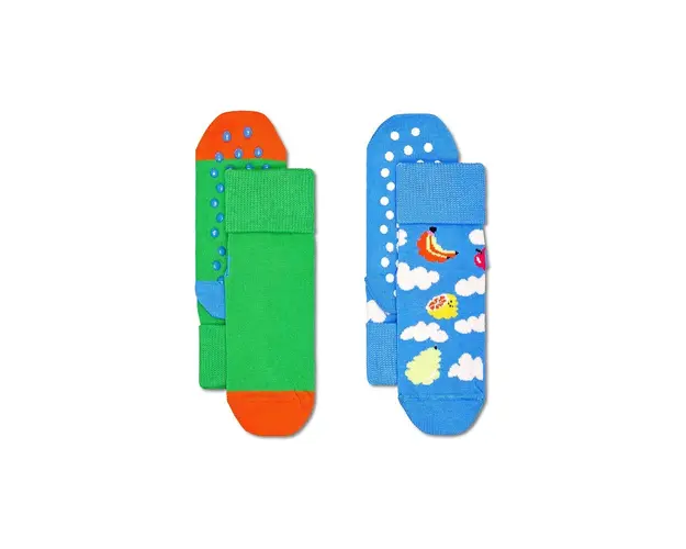 Happy Socks sosete copii Kids Antislip 2-Pack Cloudy Fruit Socks 2-pack P001487