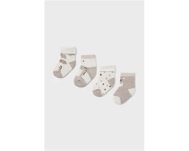 Mayoral Newborn sosete bebe 4-pack culoarea maro, 9759