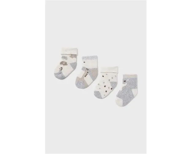 Mayoral Newborn sosete bebe 4-pack culoarea gri, 9759