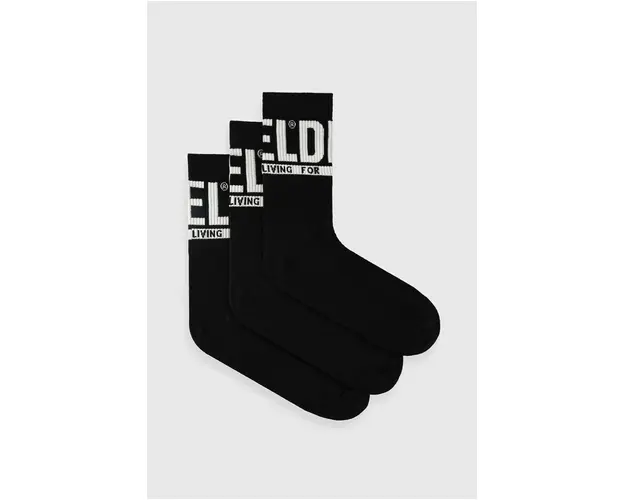 Diesel sosete SKM-RAY-THREEPACK 3-pack barbati, culoarea negru, 00SAYJ.2QATV