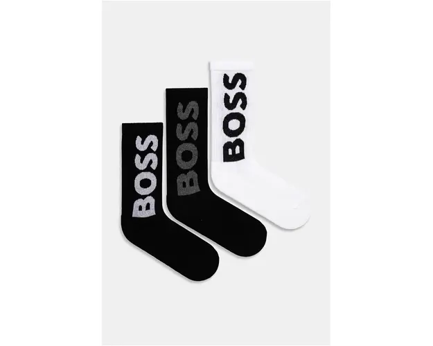 BOSS sosete 3-pack barbati, culoarea negru, 50524259