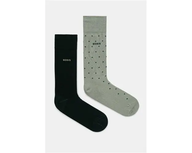 BOSS sosete 2-pack barbati, culoarea verde, 50524281