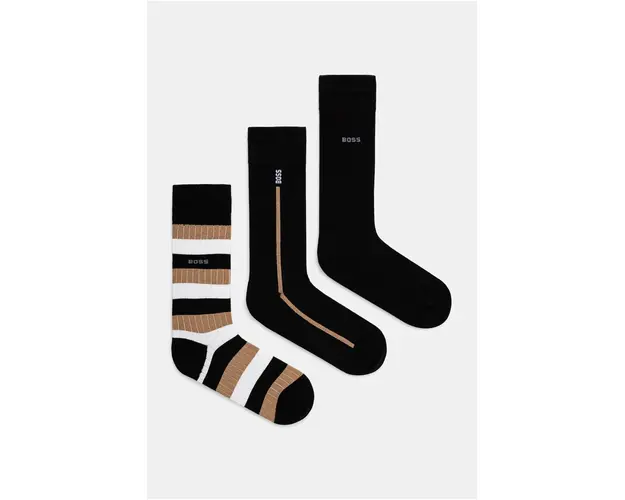 BOSS sosete 3-pack barbati, culoarea negru, 50524371