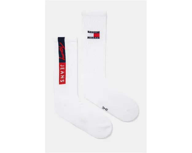 Tommy Jeans sosete 2-pack culoarea alb, 701229892