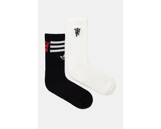 adidas Originals sosete Manchester United 2-pack culoarea alb, JF8896