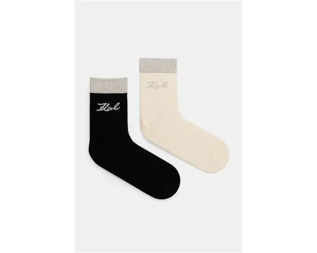 Karl Lagerfeld sosete 2-pack culoarea negru, 246W6001