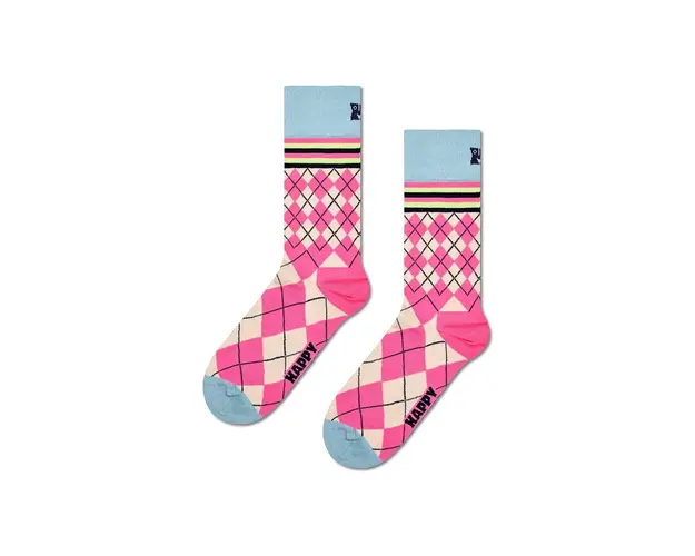 Happy Socks sosete Mixed Argyle Sock culoarea roz, P001872
