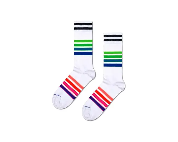 Happy Socks sosete Street Stripe Sneaker Sock culoarea alb, P000708