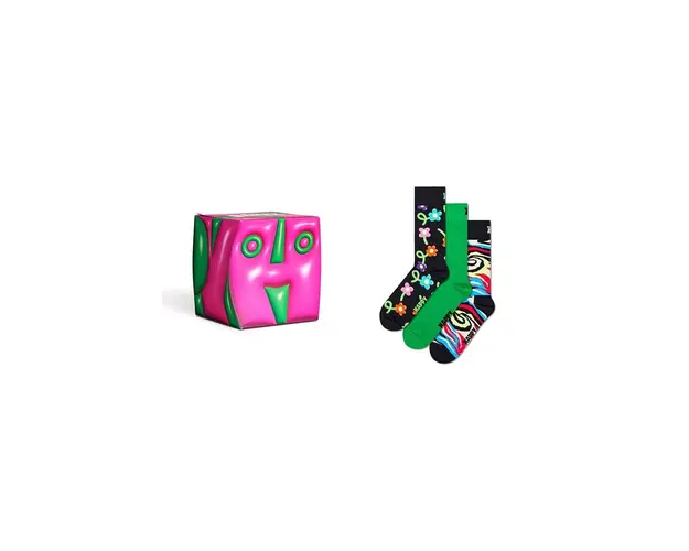 Happy Socks sosete 3-Pack Hyper Cube Gift Set 3-pack P001719