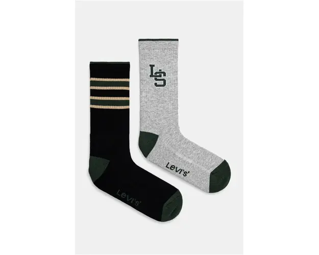 Levi's sosete 2-pack culoarea gri, 37157-1162
